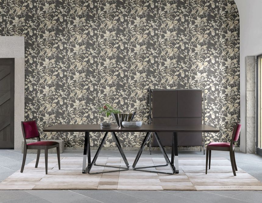 Kvety, orchidey, listy - Luxusné vliesové tapety s vinylovým povrchom Z218342, Trussardi 5, Zambaiti Parati