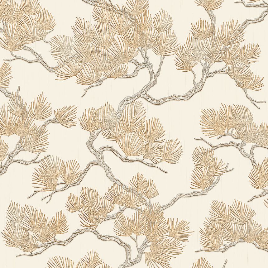 Luxusná vliesová tapeta na stenu, béžová, vetvičky, WF121012, Best Sellers, ID Design