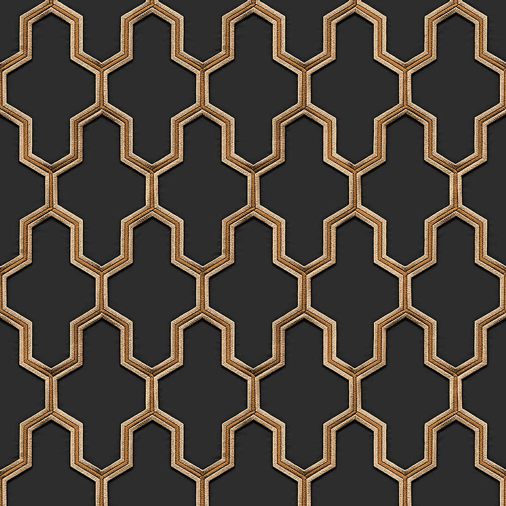 Luxusná vliesová geometrická tapeta na zeď, čierna, WF121025, Best Sellers, ID Design