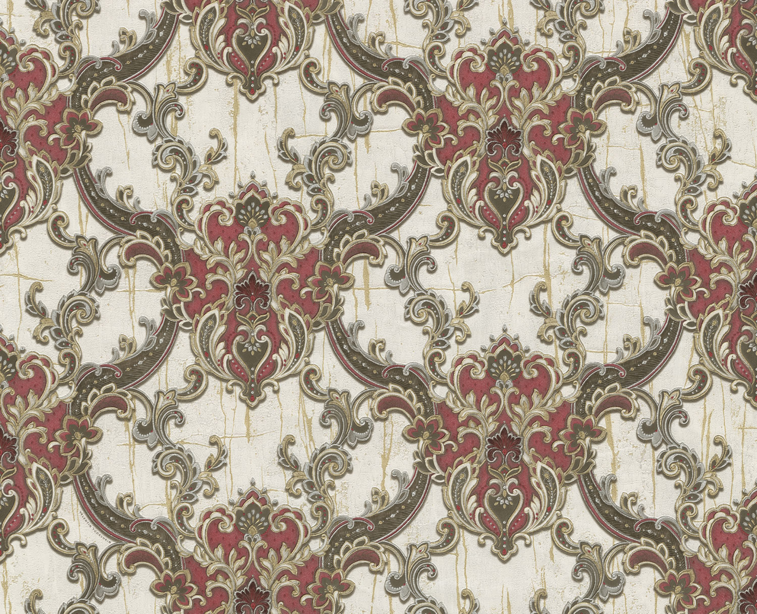 Luxusné bielo-vínová vliesová tapeta, zámocké ornamenty, 86063, Valentin Yudashkin 5, Emiliana Parati