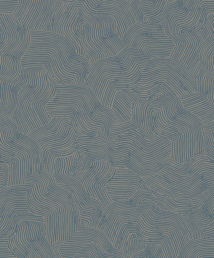 Modro-zlatá tapeta s geometrickým vzorom, BA26092, Brazil, Decoprint