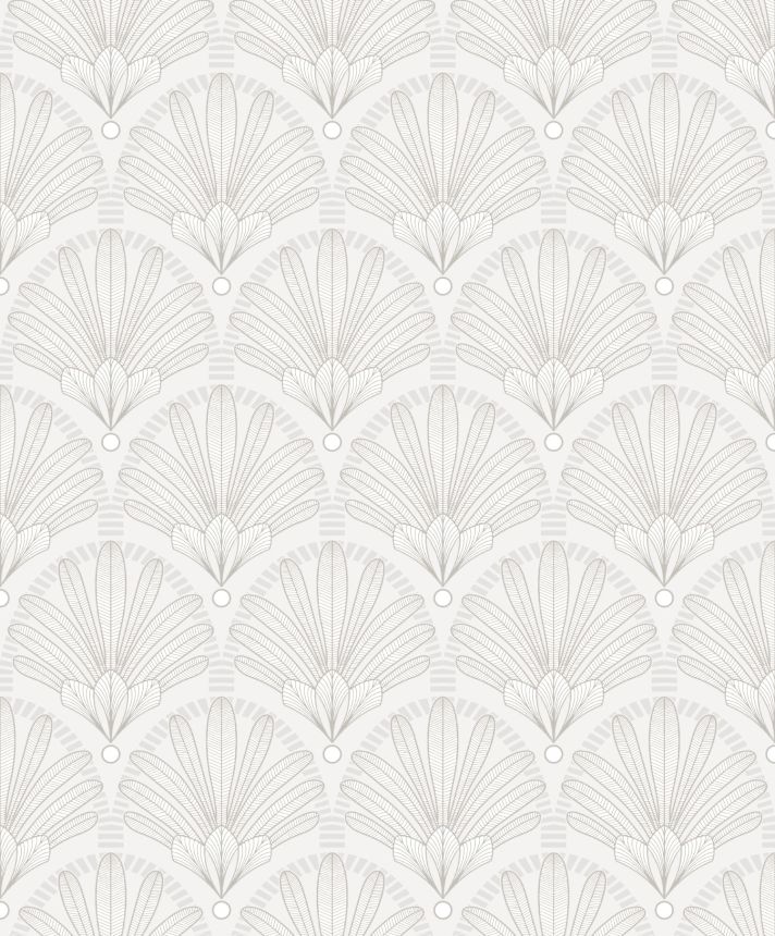 Bielo-strieborná vliesová tapeta Art Deco, M53300, Elegance, Ugepa
