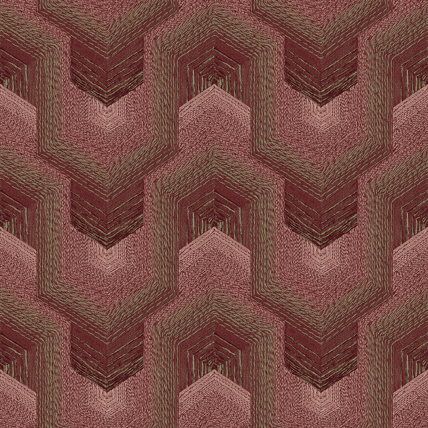 Vínová geometrická vliesová tapeta, TP422915, Exclusive Threads, Design ID