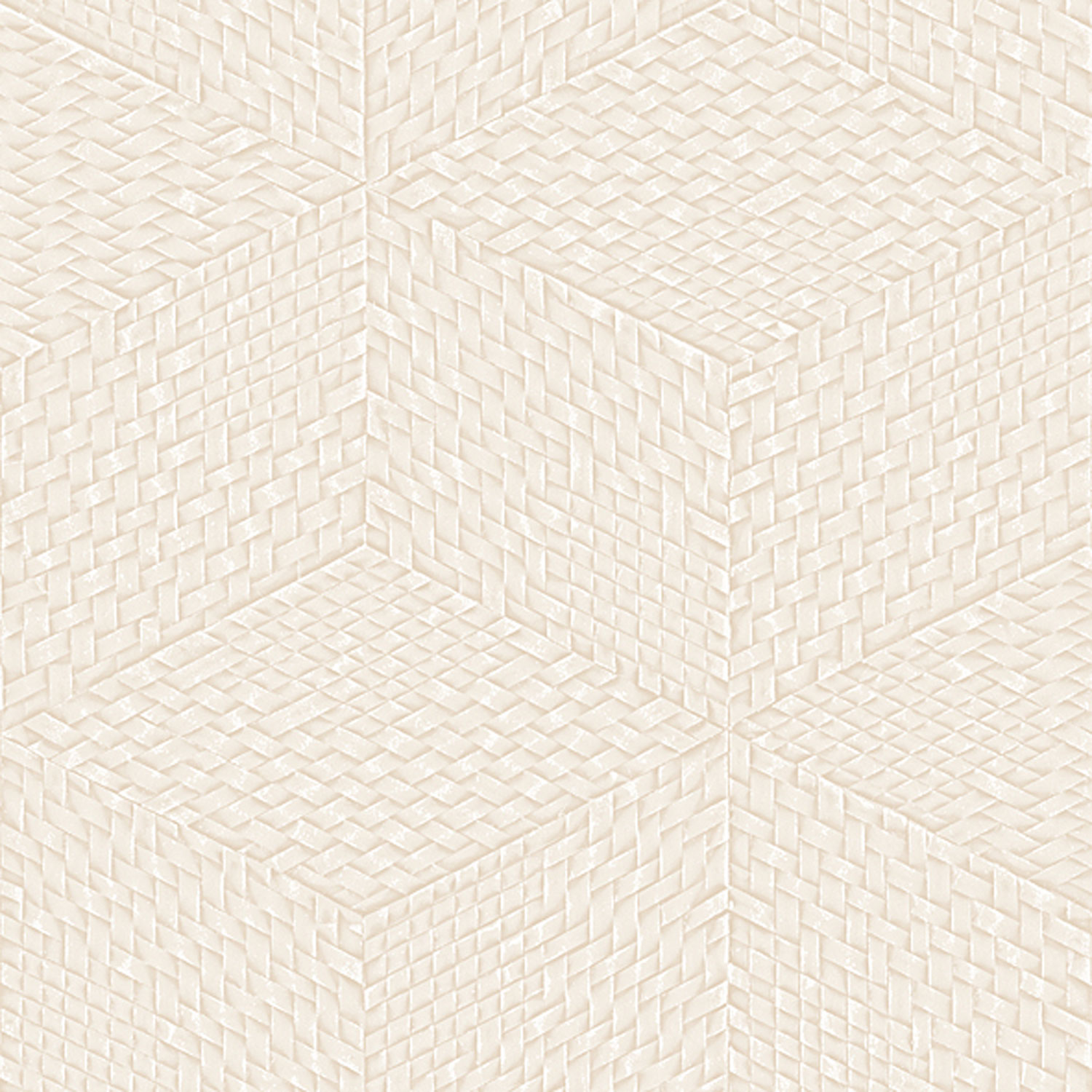 Krémová vliesová geometrická 3D tapeta, TP422952, Exclusive Threads, Design ID