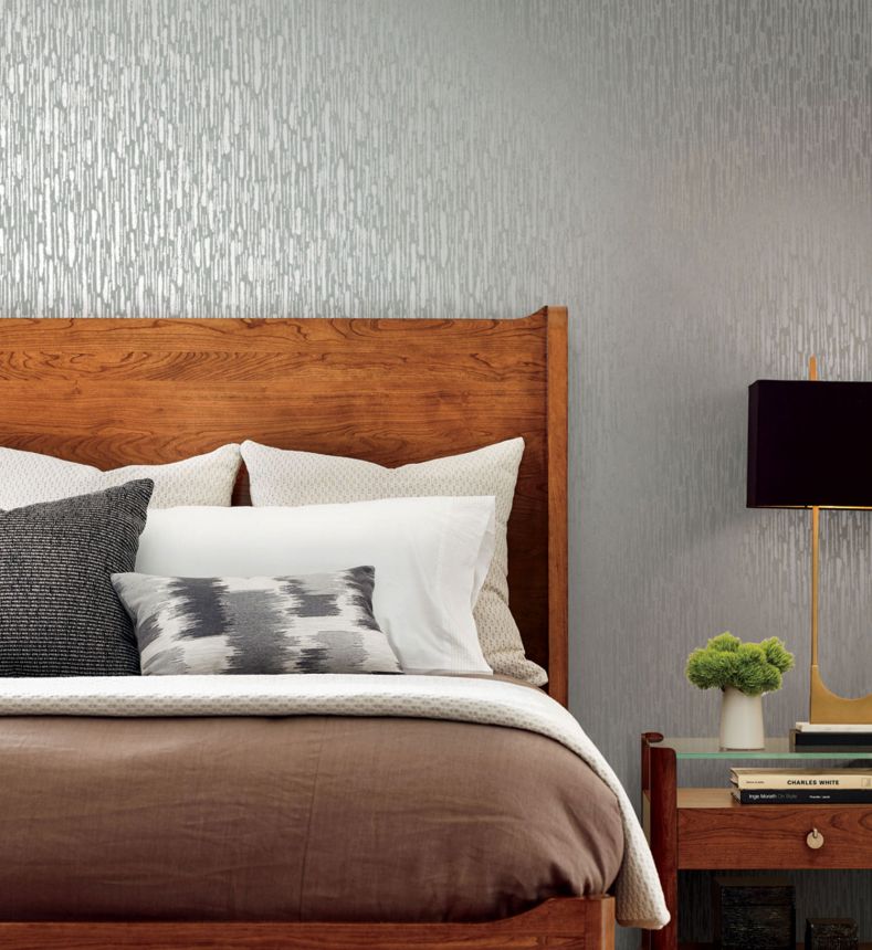 Modro-strieborná žíhaná vliesová tapeta, MD7154, Modern Metals, York