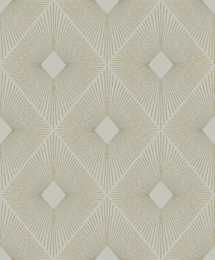 Sivo-zlatá geometrická vliesová tapeta na stenu, MD7133, Modern Metals, York