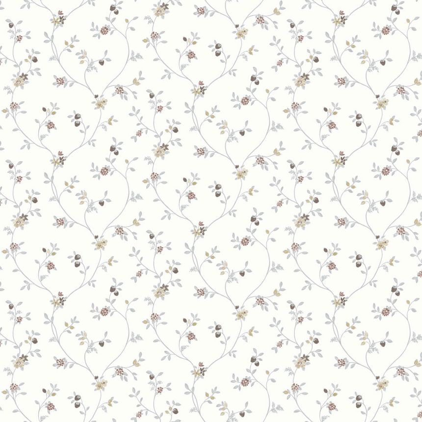 Biela vliesová kvetinová tapeta na stenu, 12331, Fiori Country, Parato