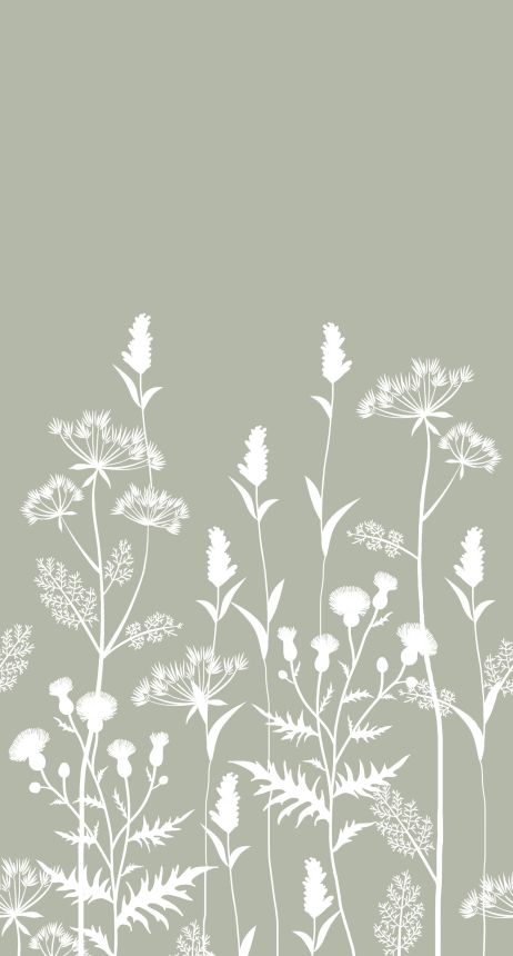 Vliesová fototapeta na stenu, lúčne trávy a kvety, 159214, Vintage Flowers, Esta Home