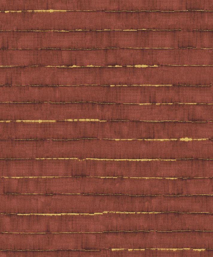 Tapeta na stenu, vínovo-zlatá, pruhy, SPI503, Spirit of Nature, The Texture Book, Khroma by Masureel