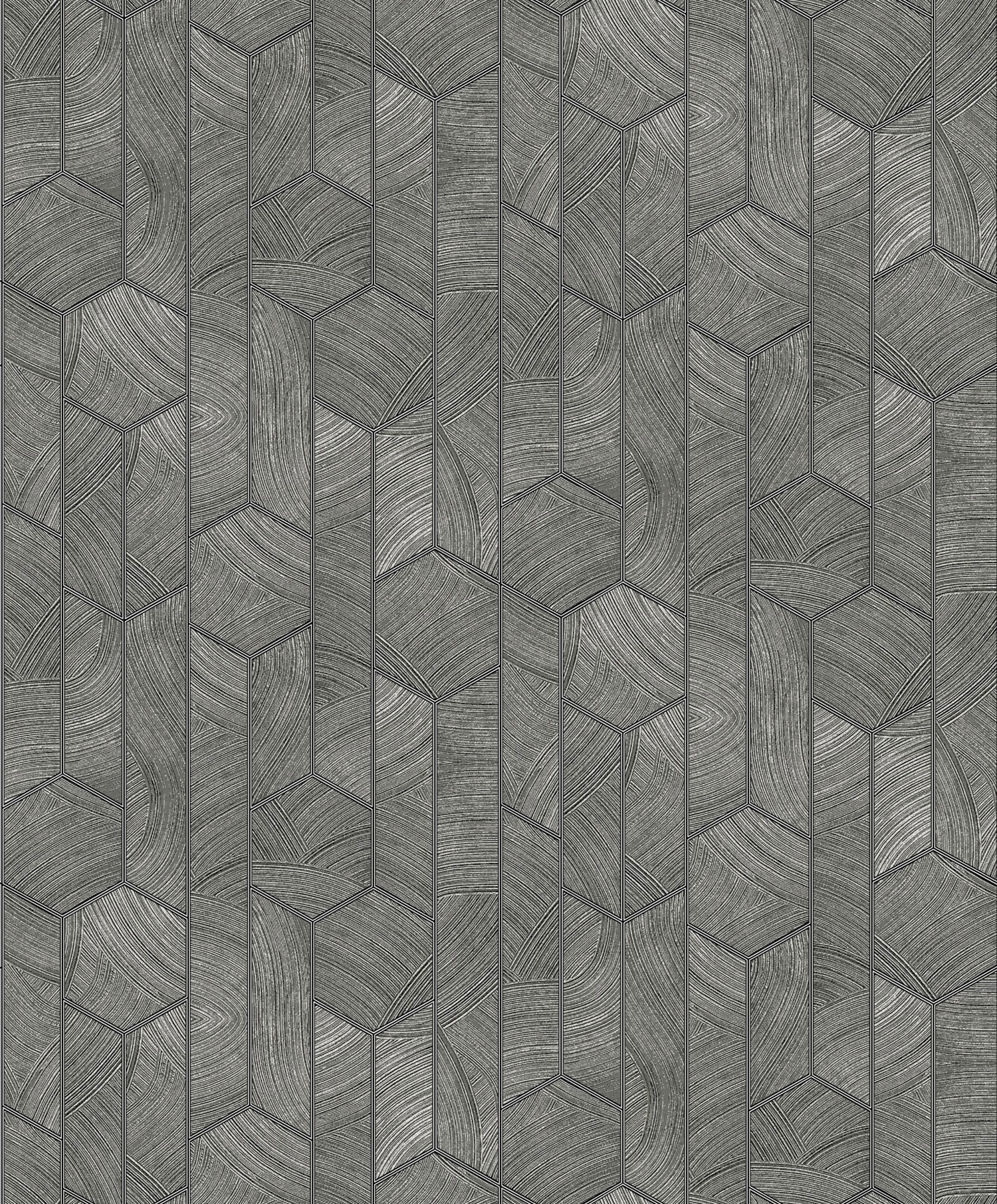 Čierno-strieborná vliesová tapeta, geometrický vzor, SUM101, Summer, Khroma by Masureel