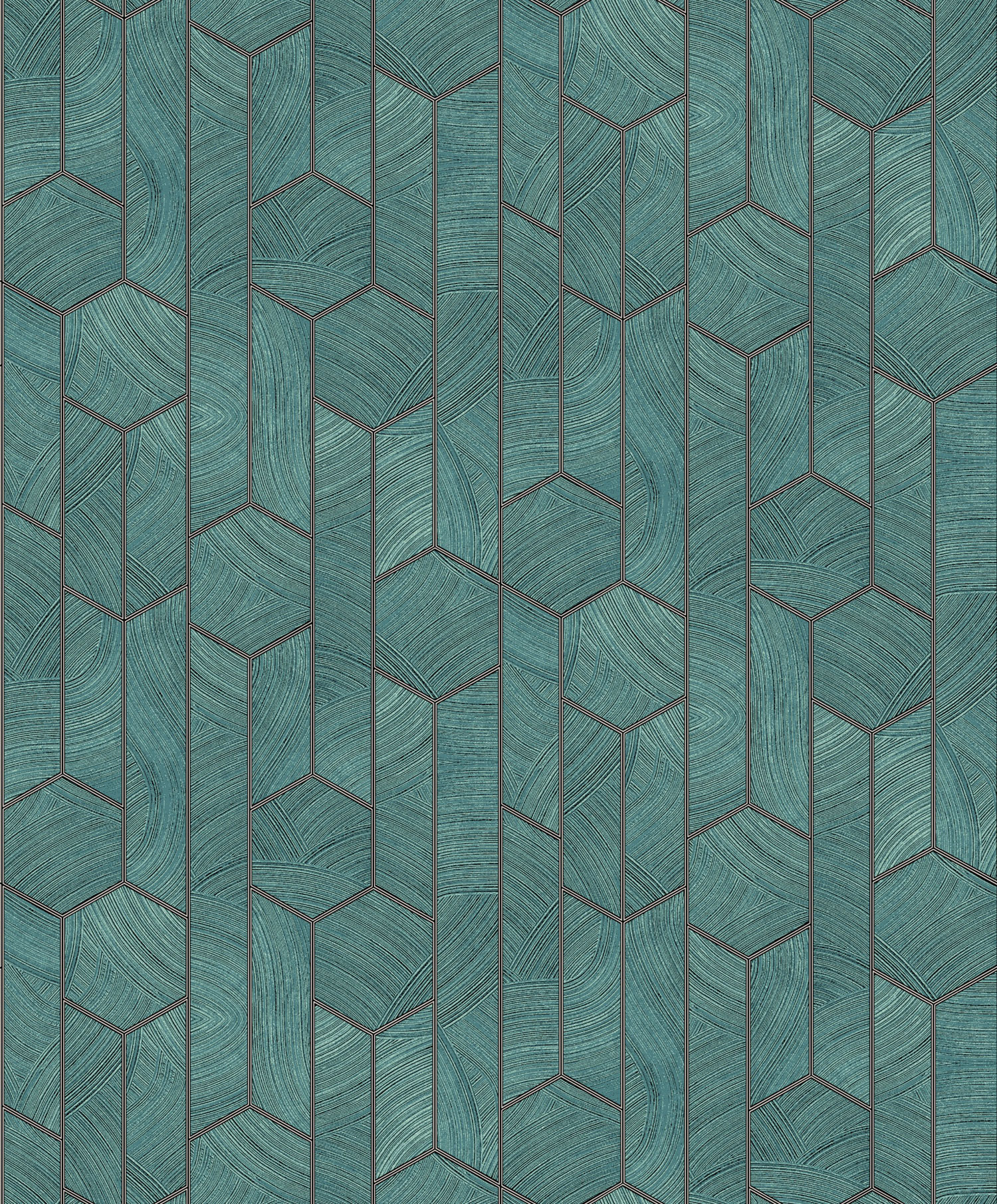 Zelená vliesová tapeta, geometrický vzor, SUM104, Summer, Khroma by Masureel