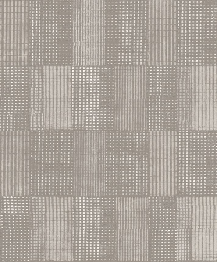 Tapeta na stenu, hnedosivá, geometrický vzor, SUM303, Summer, The Texture Book, Khroma by Masureel