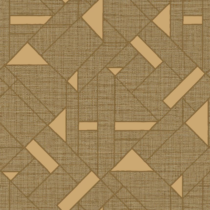 Luxusná zlatá geometrická vliesová tapeta, Z18941, Trussardi 7, Zambaiti Parati