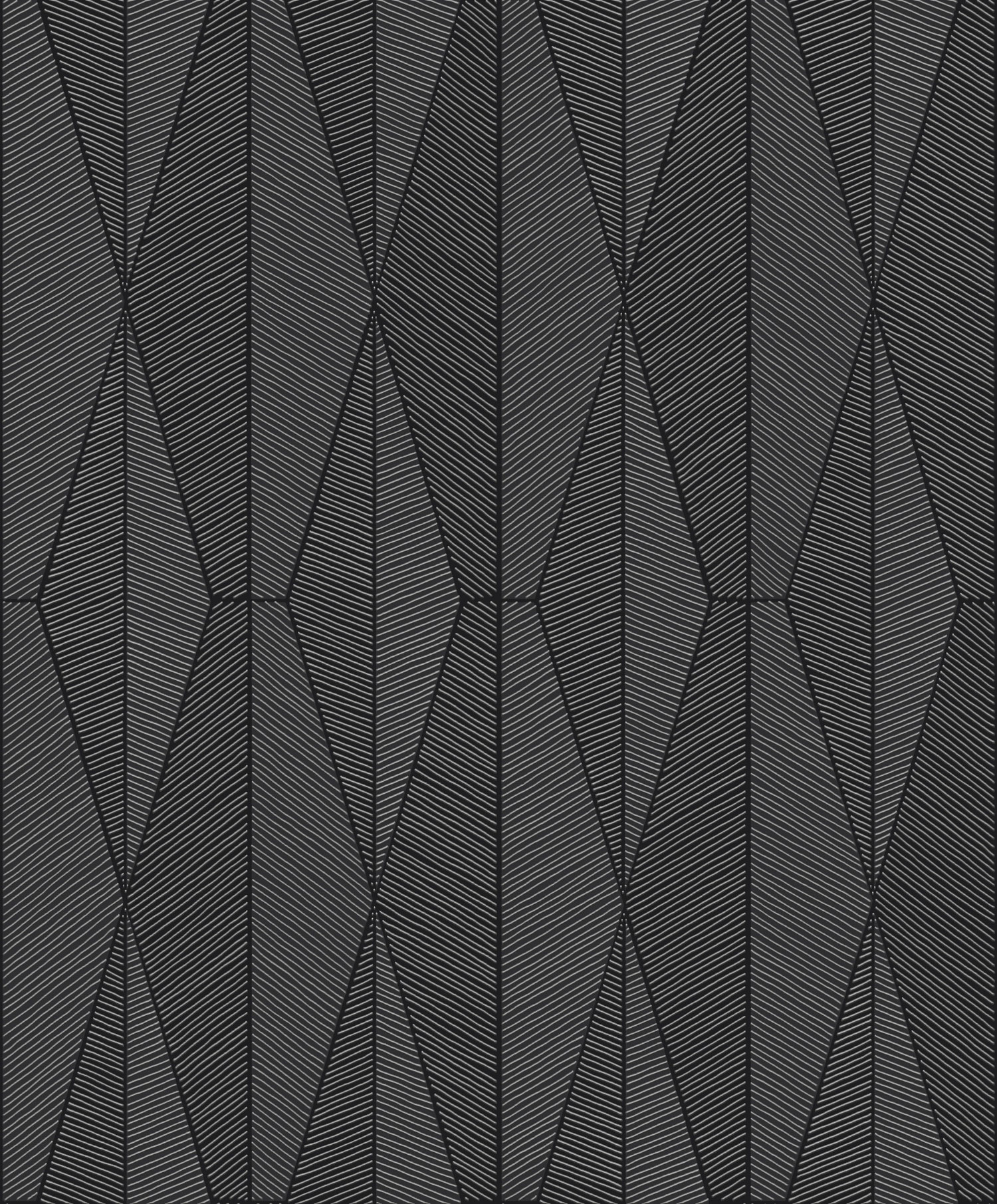 Tapeta na stenu, čierno-strieborná, geometrický vzor, YSA303, Mysa, The Texture Book, Khroma by Masureel