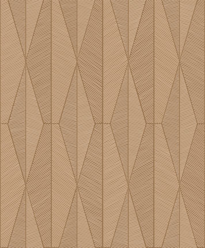 Tapeta na stenu, hnedá, geometrický vzor, YSA304, Mysa, The Texture Book, Khroma by Masureel