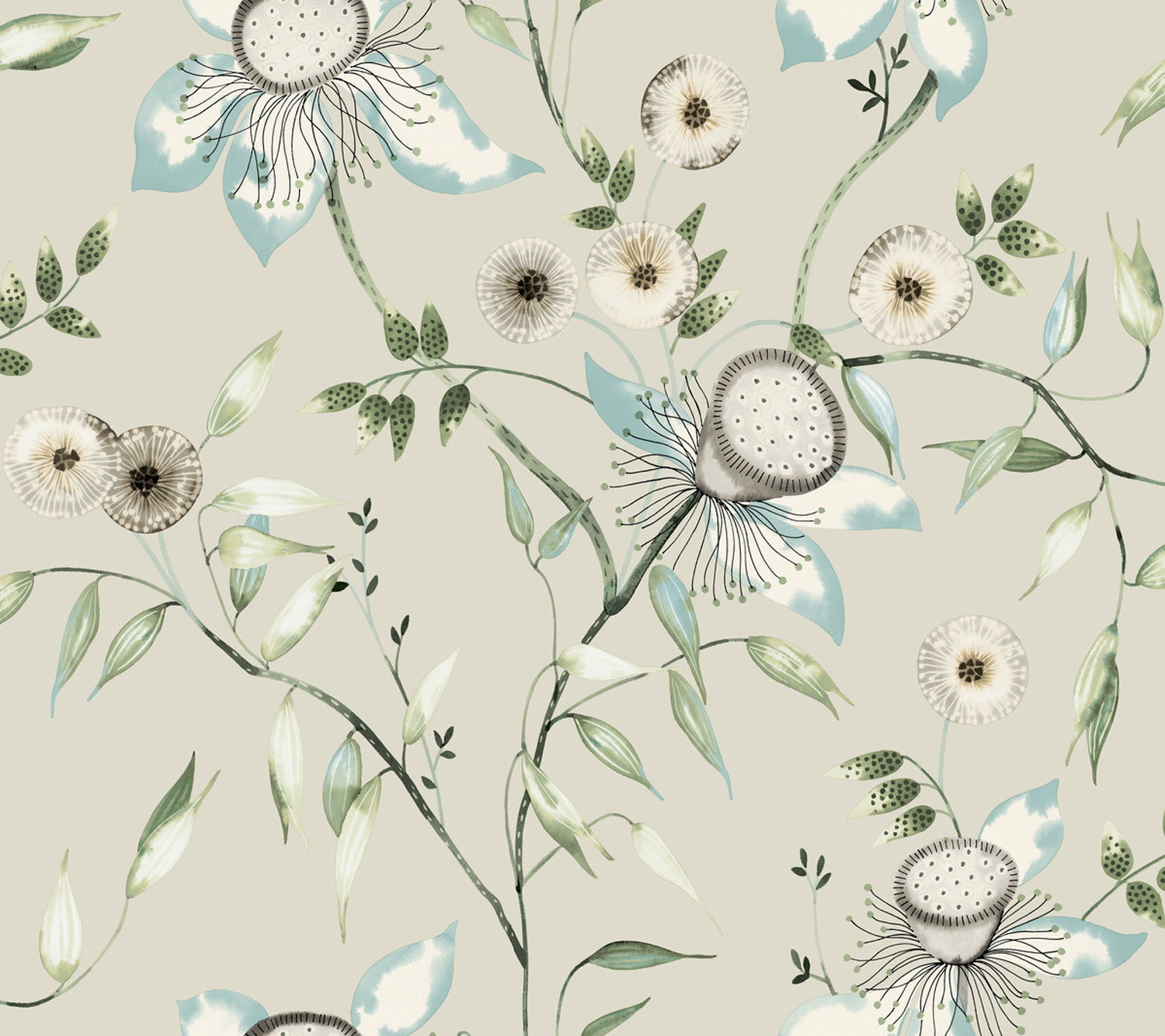 Béžová vliesová kvetinová tapeta, BL1794, Blooms Second Edition Resource Library, York