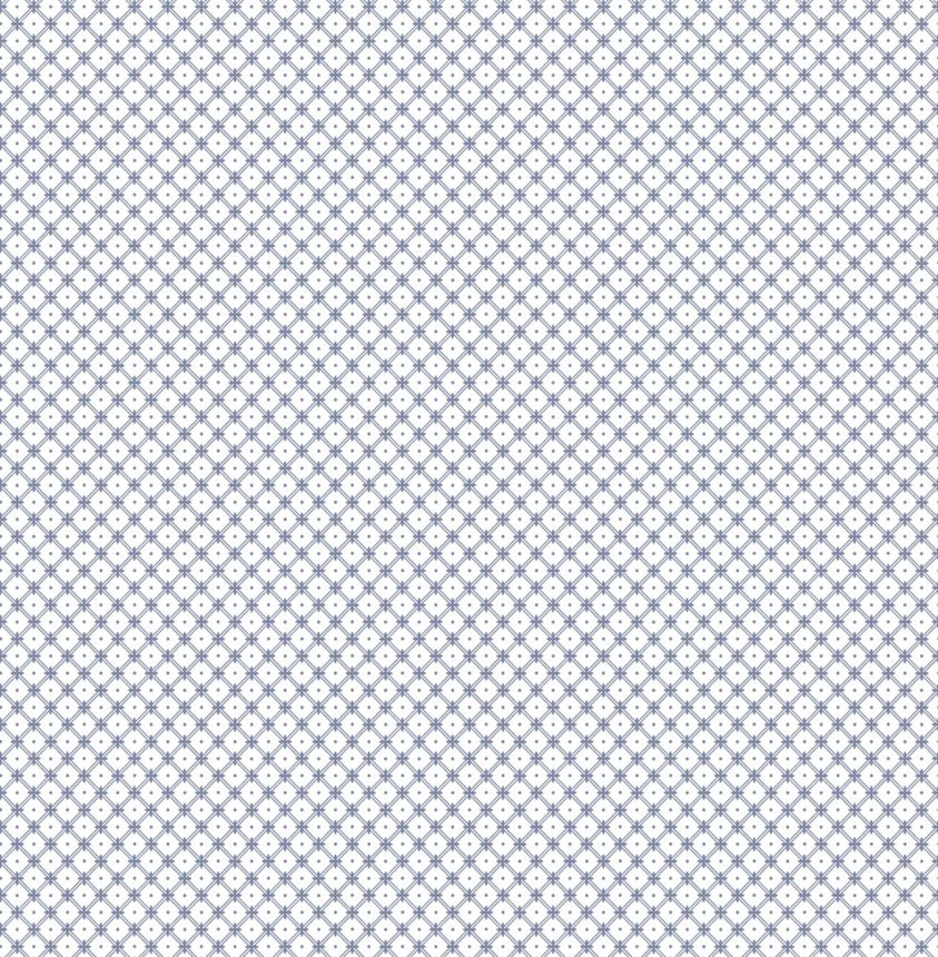 Bielo-modrá mriežková vliesová tapeta, 120135, Laura Ashley 3