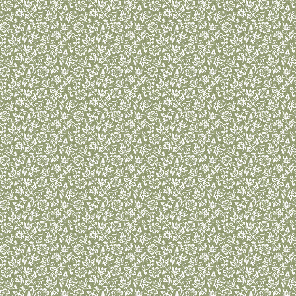 Bielo-zelená vliesová kvetinová tapeta, 121077, Laura Ashley 3