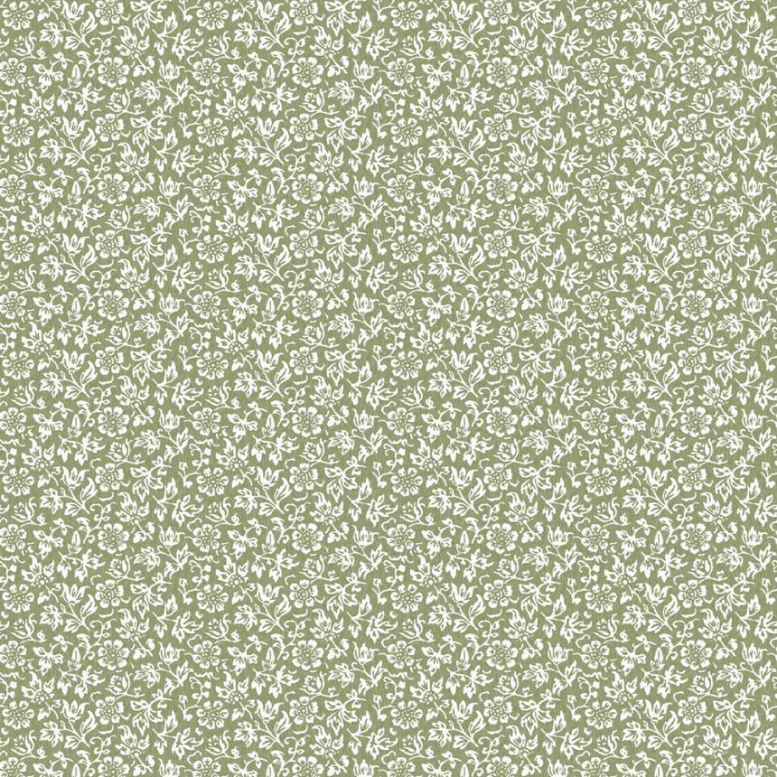 Bielo-zelená vliesová kvetinová tapeta, 121077, Laura Ashley 3