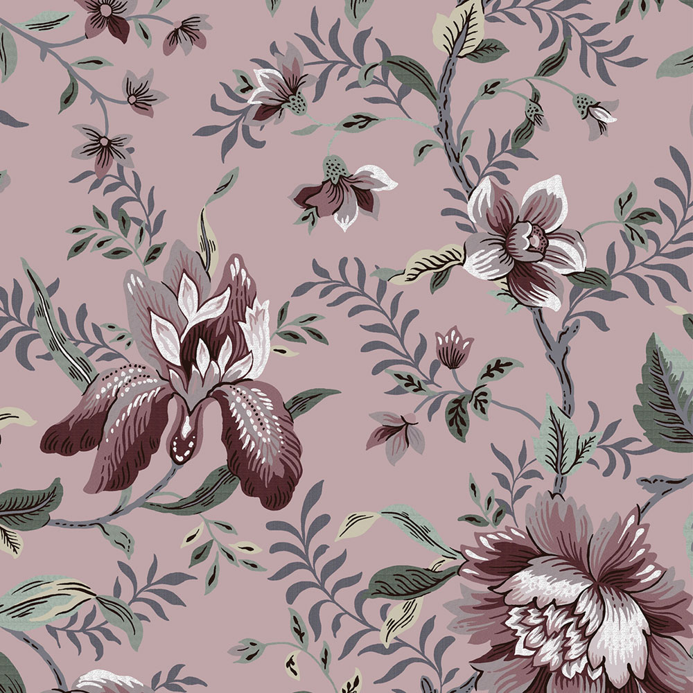 Černicová vliesová tapeta s kvetinovým vzorom, 121091, Laura Ashley 3