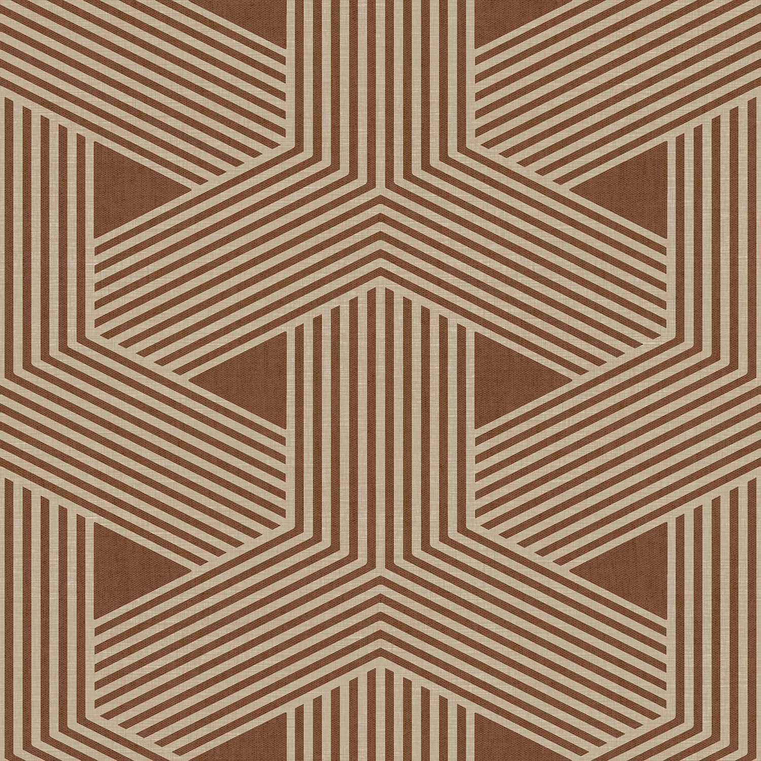 Hnedá vliesová tapeta na stenu, geometrický vzor,  30134, Energie, Cristiana Masi by Parato