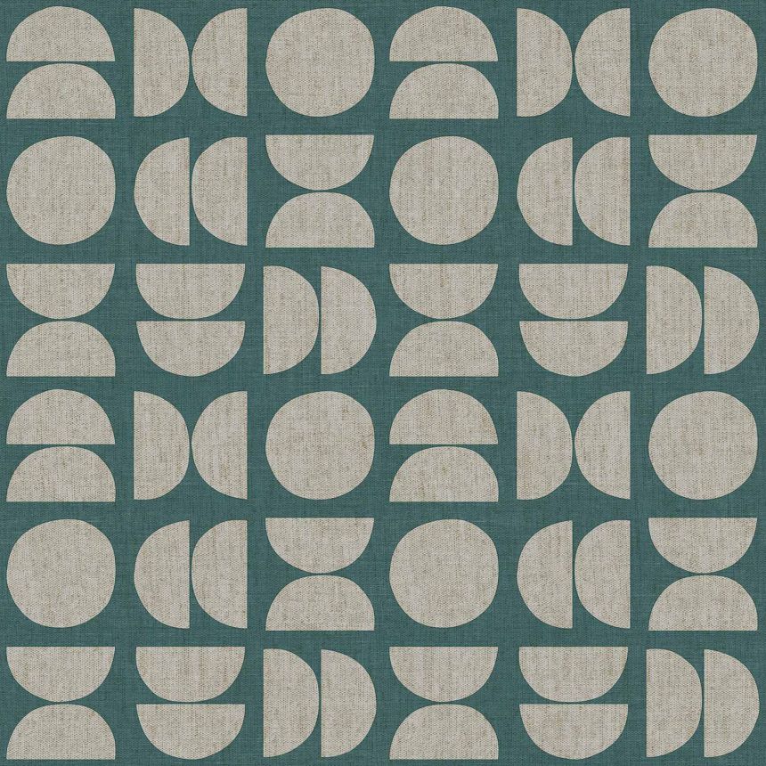 Tyrkysová vliesová tapeta na stenu, geometrický vzor, 30155, Energie, Cristiana Masi by Parato