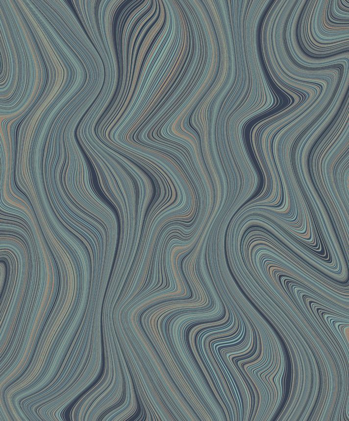 Vliesová tapeta na stenu, línie, modro-zelená, SO27051, Soleado, Decoprint