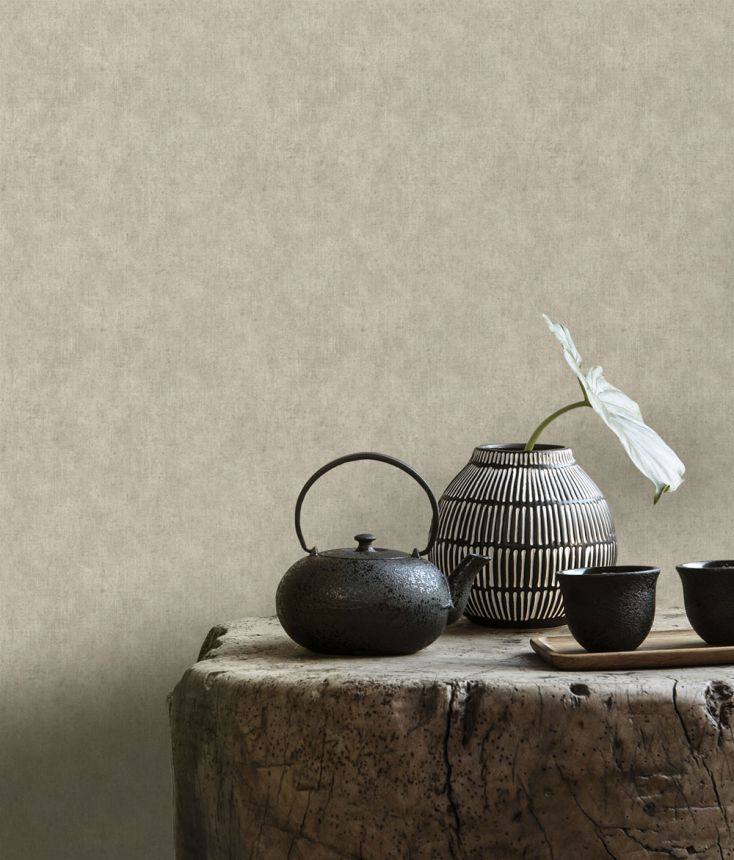 Vliesová tapeta na stenu, sivo-béžová, imitácia látky, NHW1008, Perla, Decoprint