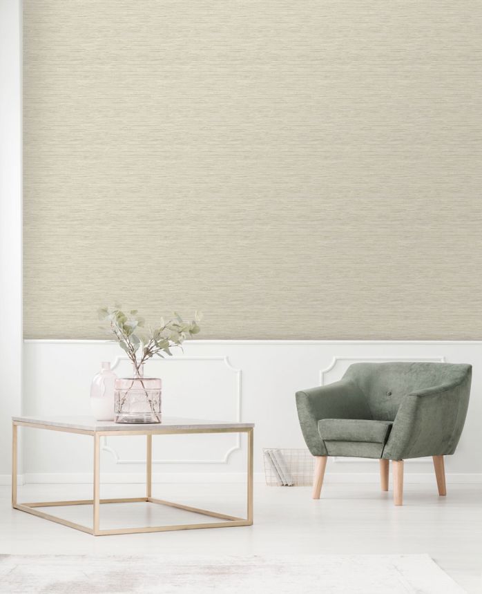Vliesová tapeta na stenu, sivo-béžová, imitácia látky, NHW1010, Perla, Decoprint