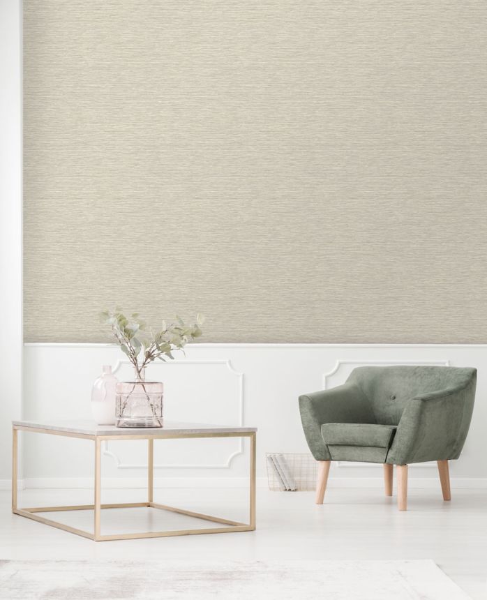 Vliesová tapeta na stenu, sivo-béžová, imitácia látky, NHW1012, Perla, Decoprint