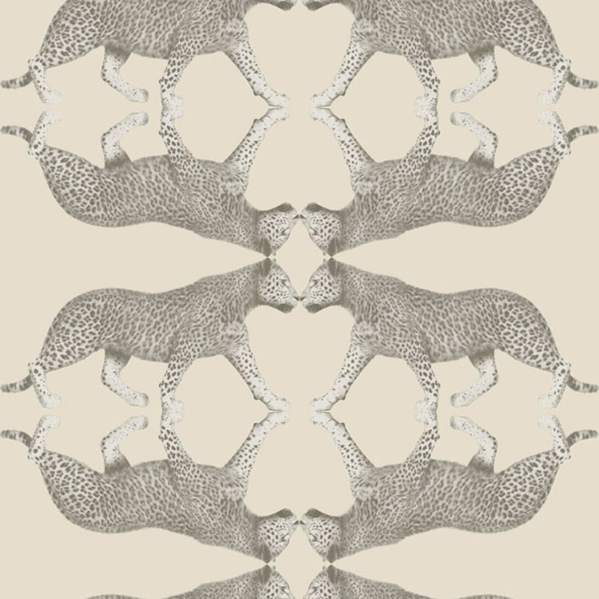 Vliesová tapeta na stenu, krémovo-strieborná, leopard, NHW1032, Perla, Decoprint