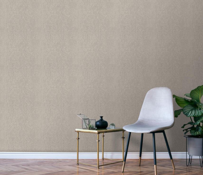 Vliesová tapeta na stenu, sivo-béžová, imitácia kože, NHW1035, Perla, Decoprint