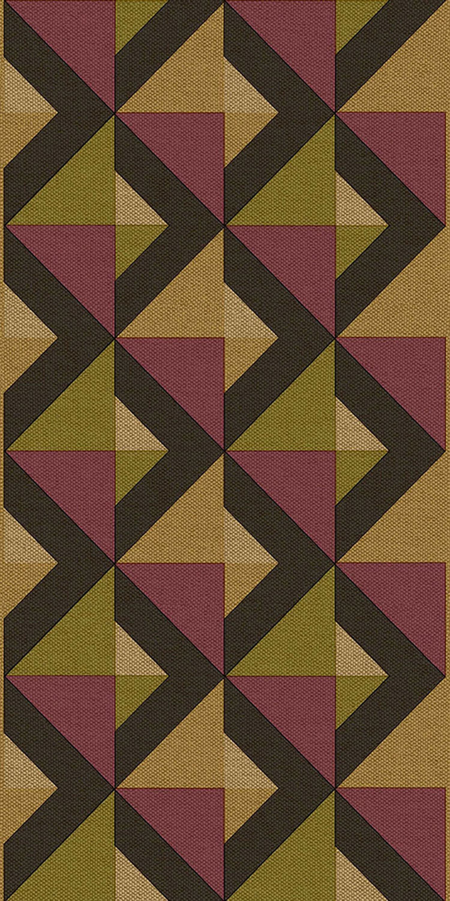 Geometrická vliesová tapetová bordúra na stenu, vínová, B39099, Arché, Cristiana Masi by Parato