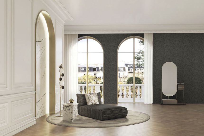 Luxusná hnedá vliesová tapeta, štuková omietka, Z34928, Elie Saab 2