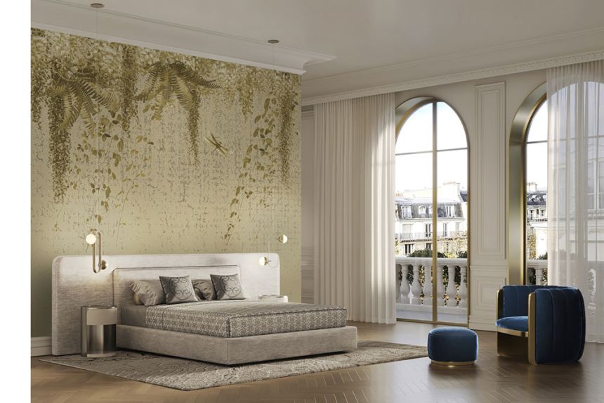 Luxusná vliesová fototapeta, Vistárie a paprade, Z34974, Elie Saab 2
