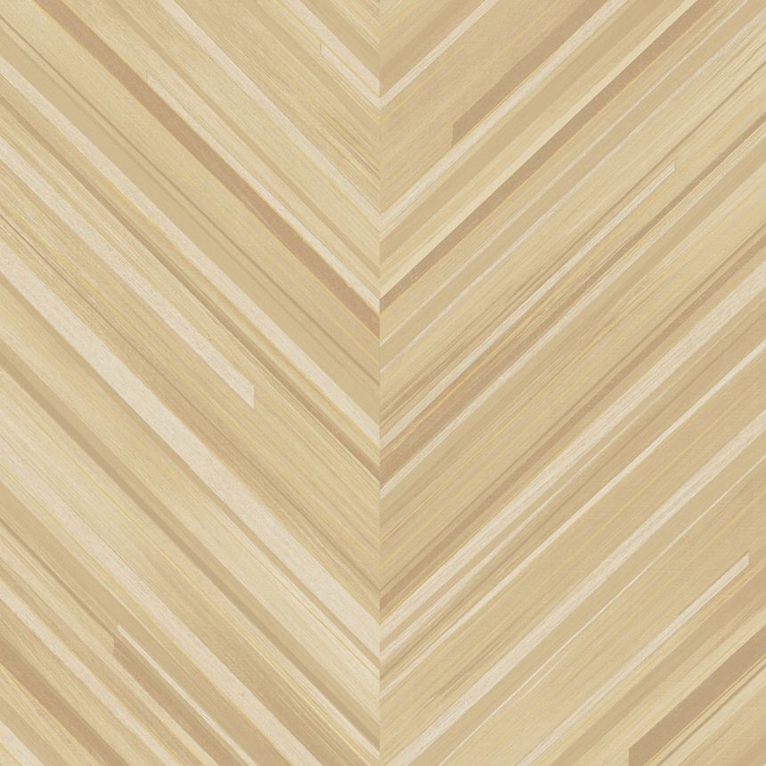Béžová geometrická vliesová tapeta, rybia kosť, 340161, Gilded, Eijffinger