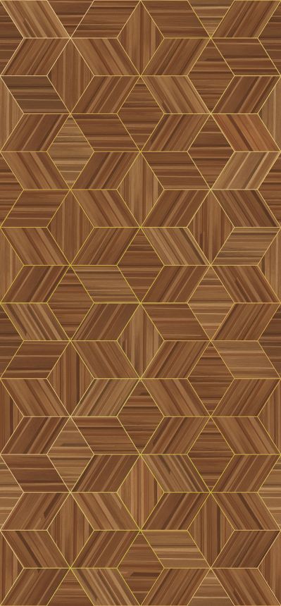 Geometrická obrazová vliesová tapeta, imitácia obloženia, 340181, Gilded, Eijffinger