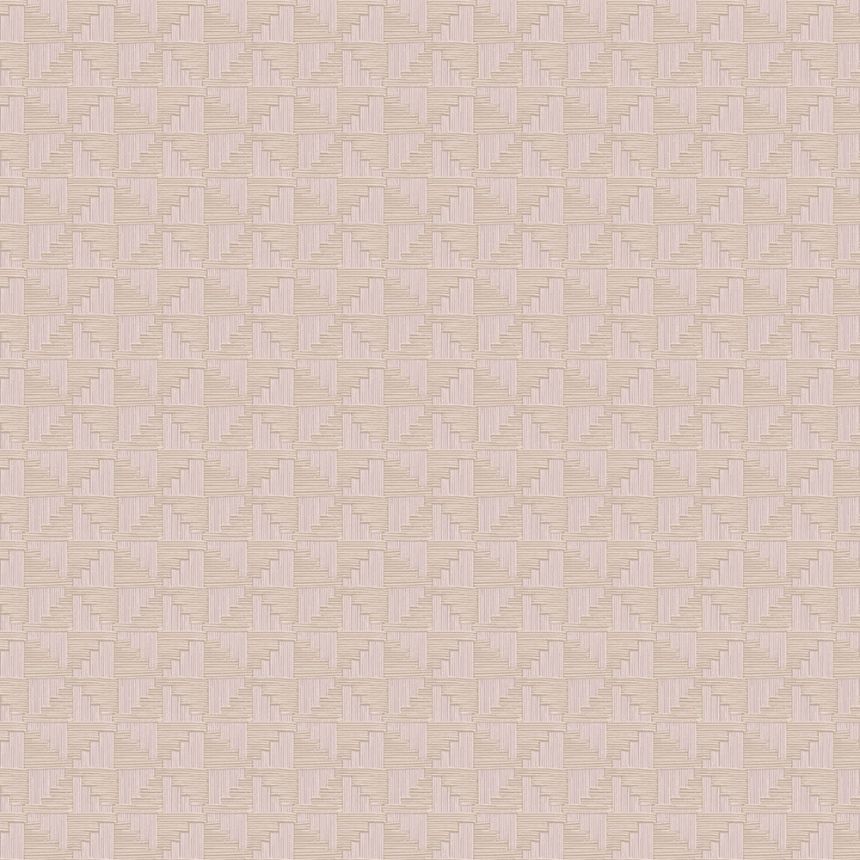 Sivo-béžová vliesová geometrická retro tapeta, 333650, Revive, Eijffinger