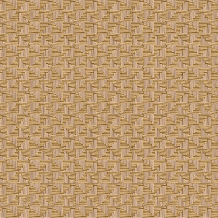 Okrová vliesová geometrická retro tapeta, 333652, Revive, Eijffinger
