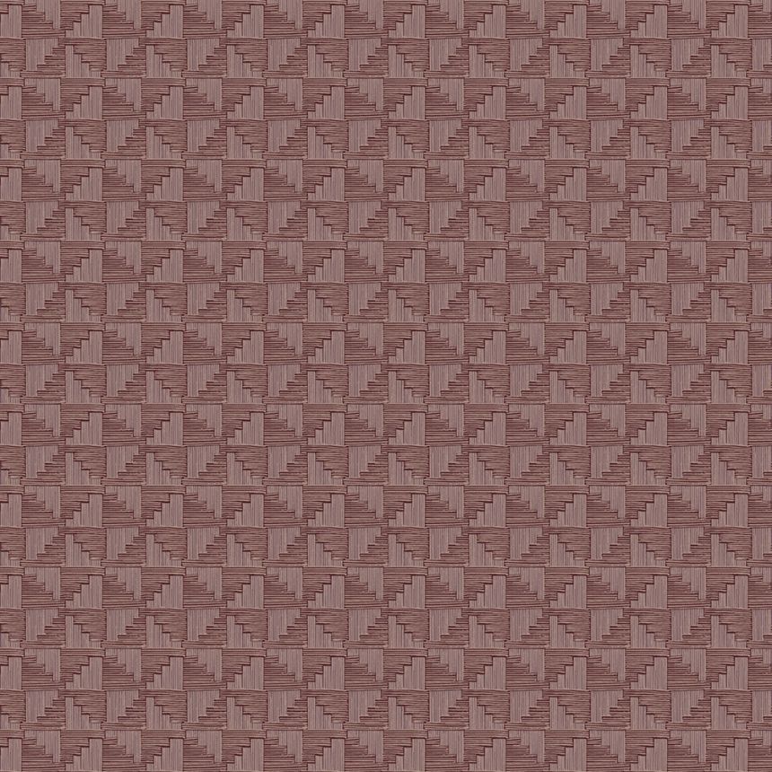 Purpurová vliesová geometrická retro tapeta, 333655, Revive, Eijffinger