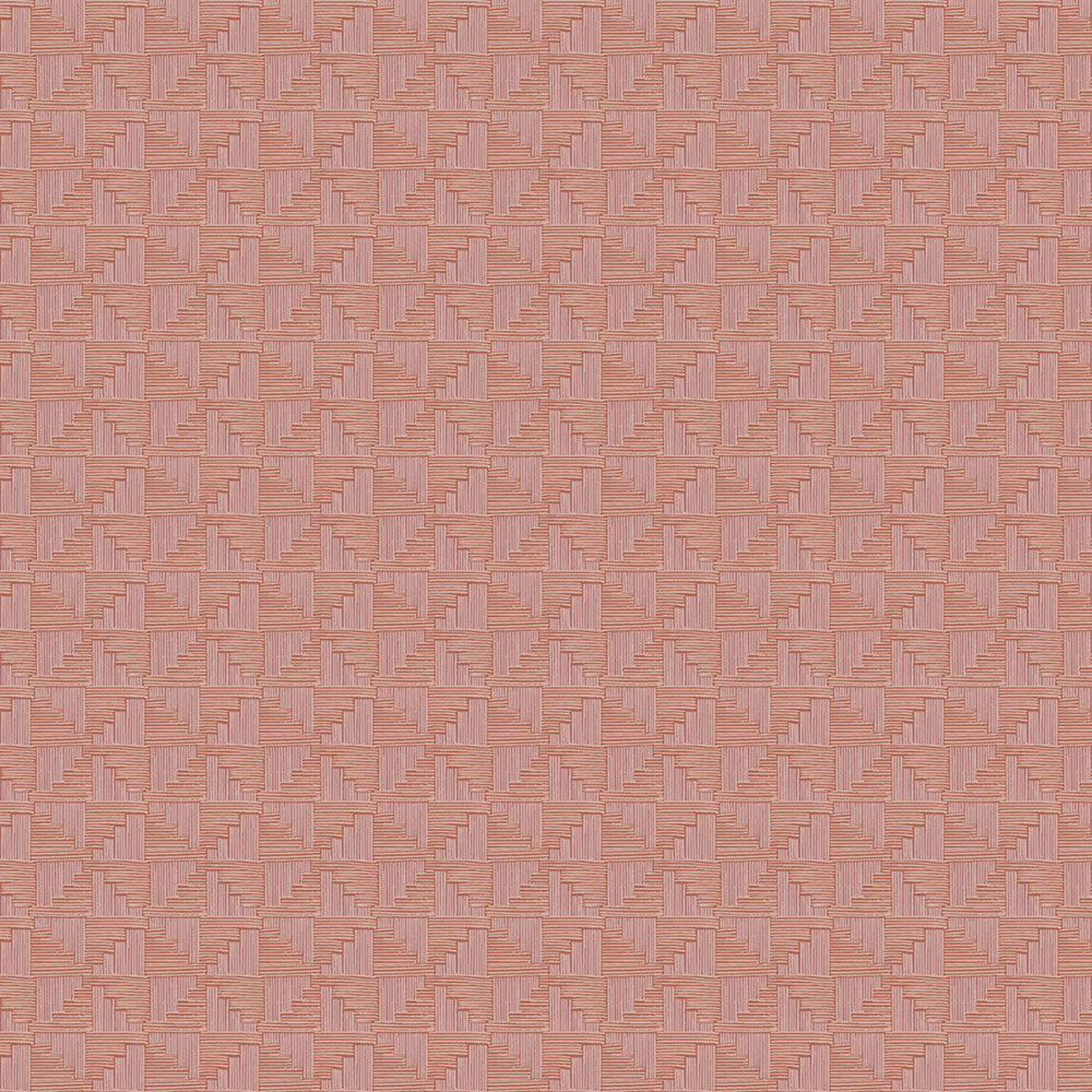 Terakotová vliesová geometrická retro tapeta, 333657, Revive, Eijffinger