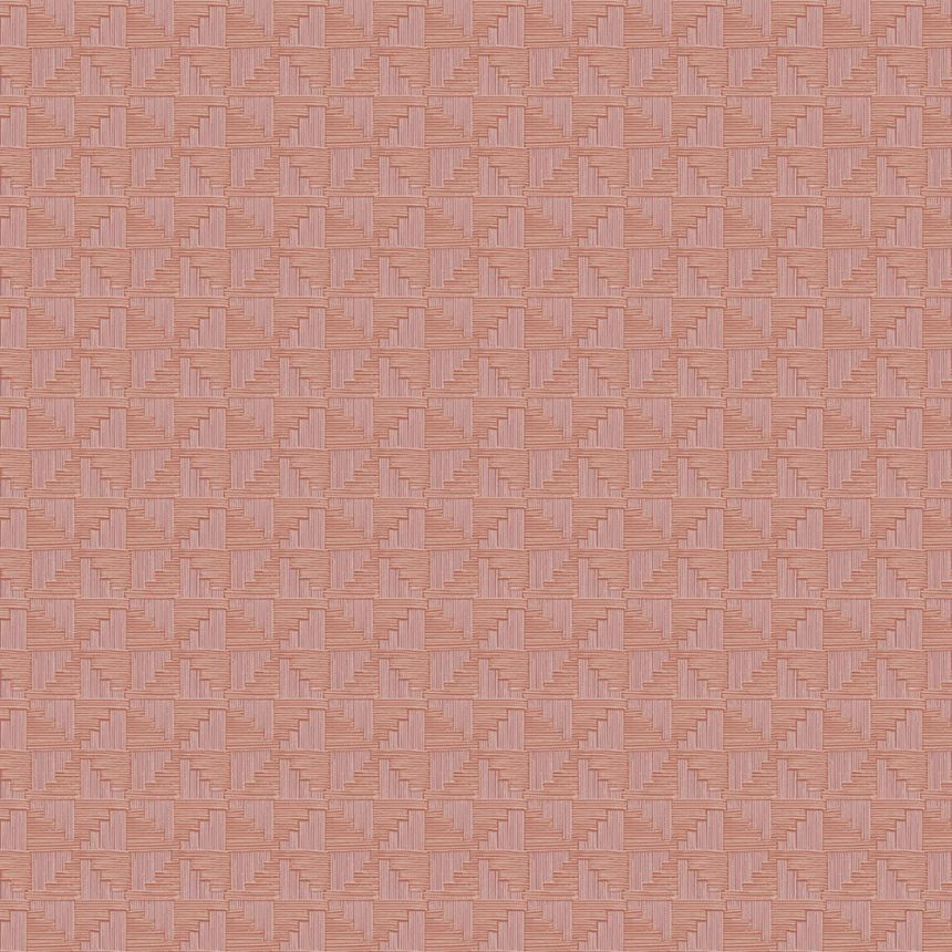 Terakotová vliesová geometrická retro tapeta, 333657, Revive, Eijffinger