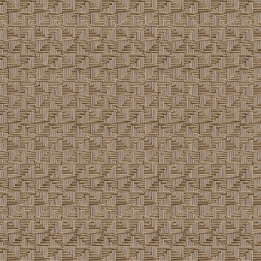 Hnedá vliesová geometrická retro tapeta, 333658, Revive, Eijffinger