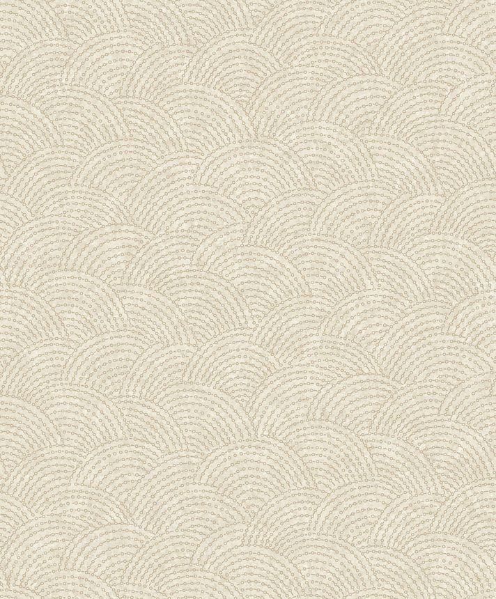 Béžová geometrická vliesová tapeta BZ3315, Belize, Grandeco