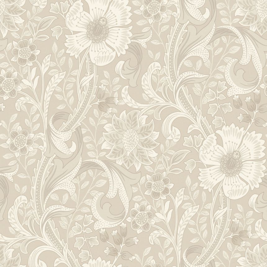 Vliesová tapeta na stenu, béžová, kvety, PH3102, Perfect Harmony, Grandeco
