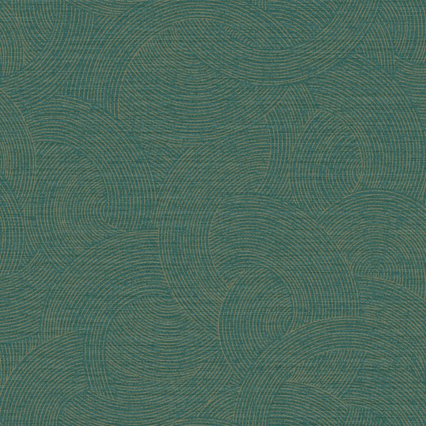 Geometrická vliesová tapeta na stenu, zeleno-zlatá, PH3309, Perfect Harmony, Grandeco