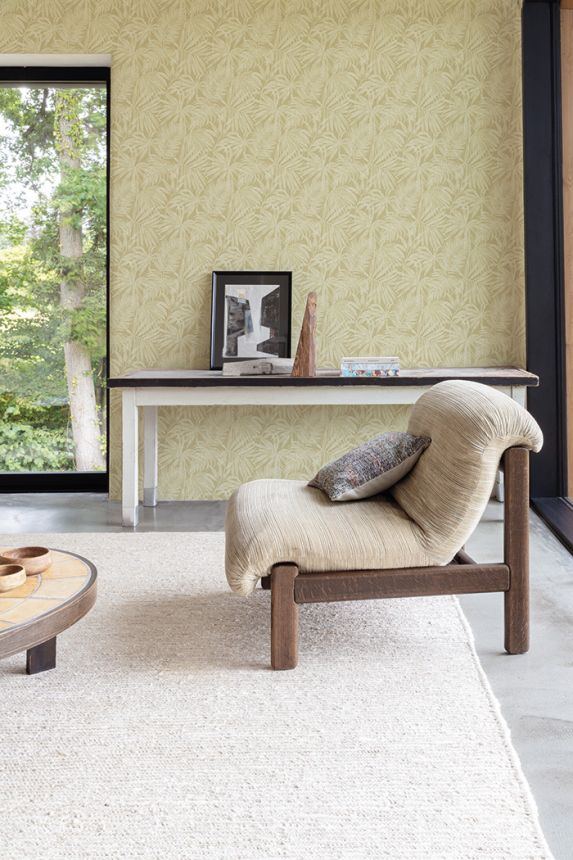 Vliesová tapeta na stenu, okrová, listy, PH3412, Perfect Harmony, Grandeco