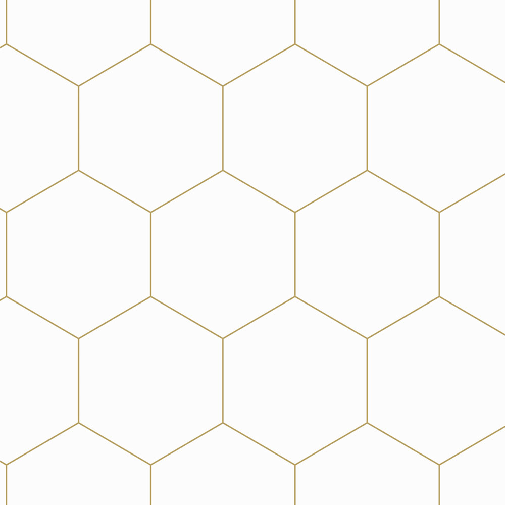 Geometrická vliesová tapeta na stenu, bielo-zlatá, 139312, Bloom, Esta Home