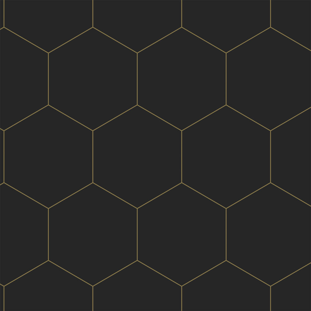 Geometrická vliesová tapeta na stenu, čierno-zlatá, 139313, Bloom, Esta Home