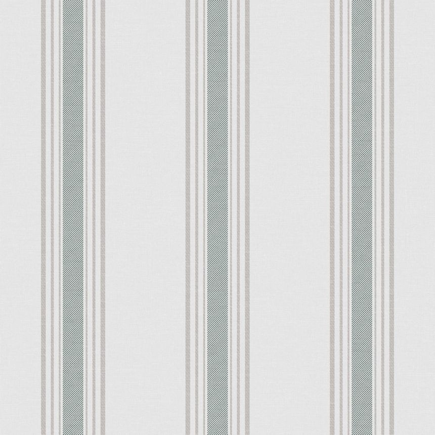 Vliesová tapeta na stenu, zelená, pruhy,  9810-4, Essential Stripes, ICH Wallcoverings